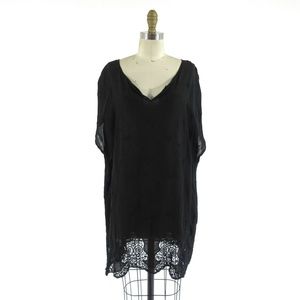 1X - JOHNNY WAS Black Embroidered